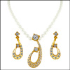 CZ OVAL NECKLACE SET - JP-OCT-0062 - Click here to View more details about this Product